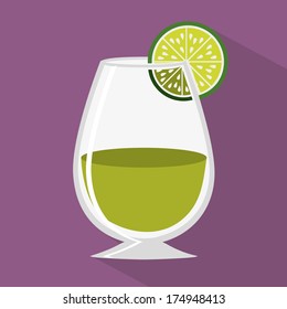 drink design over purple background vector illustration