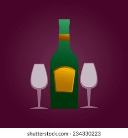 Drink design over purple background, vector illustration