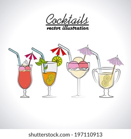 Drink design over white background, vector illustration