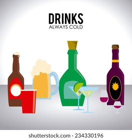 Drink design over white background, vector illustration
