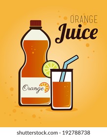 Drink design over yellow background, vector illustration