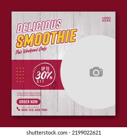 drink or dessert banner social media template 