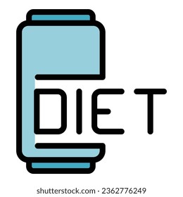 Drink diet icon outline vector. Natural food. Cooking meal color flat