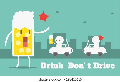 Drink do not drive,Vector cartoon business