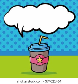 drink doodle, speech bubble