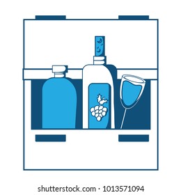 Drink drawers with bottles