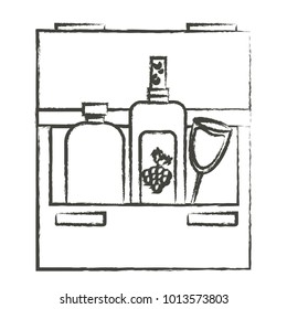 Drink drawers with bottles