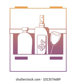 Drink drawers with bottles