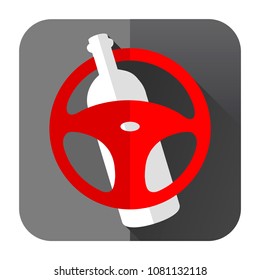 Drink or drive vector icon.