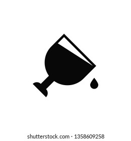 Drink, drop, glass vector icon. Element of kitchen for mobile concept and web apps illustration. Thin flat icon for website design and development, app development. Premium icon