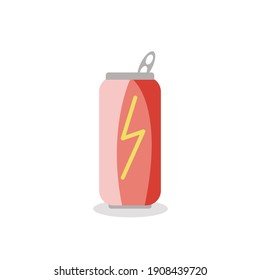 Drink energetic  fast food vector illustration in flat style.  Easy for edit. illustration isolated on white background. 