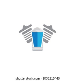 Drink Engine Logo icon Design