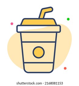 drink Finance Related Vector Line Icon. Editable Stroke Pixel Perfect.