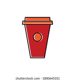 Drink flat icon. Design template vector
