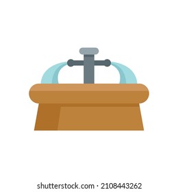 Drink fountain icon. Flat illustration of drink fountain vector icon isolated on white background