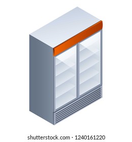Drink freezer icon. Isometric of drink freezer vector icon for web design isolated on white background