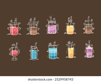 Drink Fresh Design Element Set 