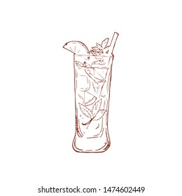 Drink fresh fruit juice coffee cartoon vector illustration. Have a break with a cup hot coffee and enjoy your time.