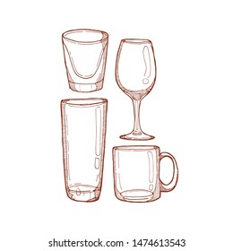 Drink fresh fruit juice coffee cartoon vector illustration. Have a break with a cup hot coffee and enjoy your time.