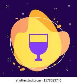 Drink, glass abstract vector icon. Element of kitchen for mobile concept and web apps illustration. Thin flat icon for website design and development