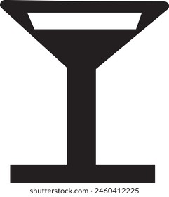 Drink glass glyph icon eps 10