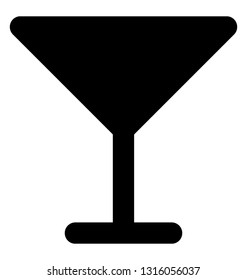 Drink glass glyph vector icon design 