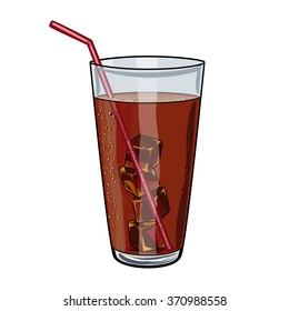 drink in glass with ice