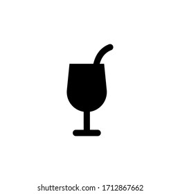 Icono de copa. Beba gafas en forma vectorial. Icono de vidrio plano para bebidas.