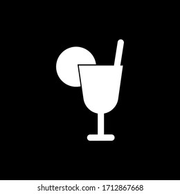 Drink glass icon. Drink glasses in vector form. Flat glass icon for drinks.