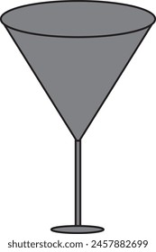 drink glass icon in grey color