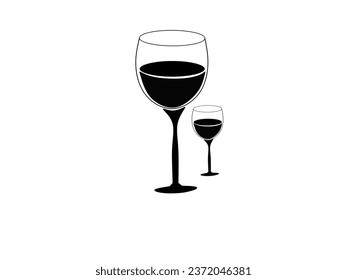 Drink in glass icon isolated on white background
