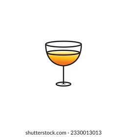 drink glass icon line vector illustration design