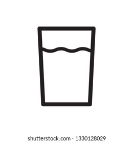 drink glass icon in trendy flat design 