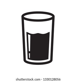 drink glass icon in trendy flat design 