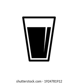 Drink Glass Icon In Trendy Flat Design 