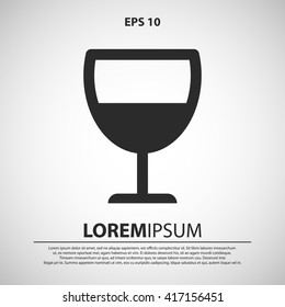 drink glass icon. drink glass vector illustration