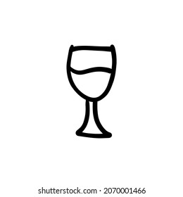 Icono de copa en vector. Logotipo - Doodle