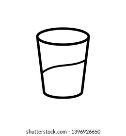 Drink Glass icon vector on white background