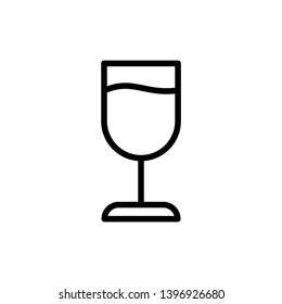 Drink Glass icon vector on white background