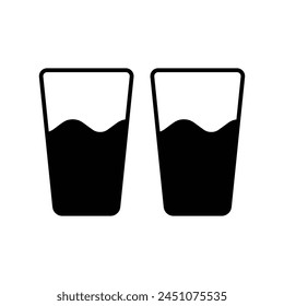 drink glass icon with white background vector stock illustration