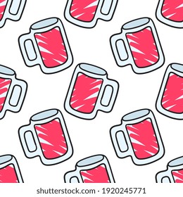 beber vidrio sin fisuras patrón imprimación textil. Ideal para la tela vintage de verano, la reserva de chatarra, el papel pintado, el giftwrap. diseño de fondo de patrón de repetición