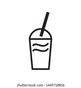 drink in a glass with a straw