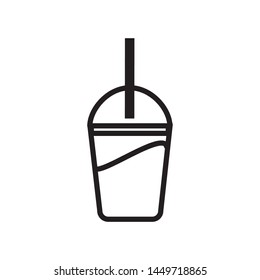 drink in a glass with a straw