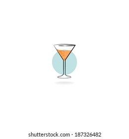 Drink glass vector