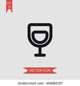 Drink glass vector icon, illustration symbol