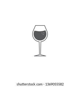 Drink glass vector icon isolated on white background