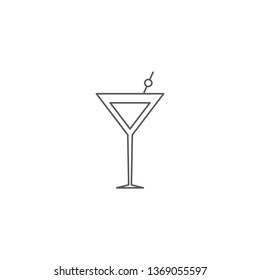 Drink glass vector icon isolated on white background
