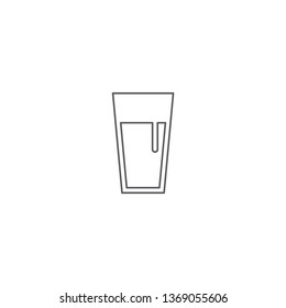 Drink glass vector icon isolated on white background