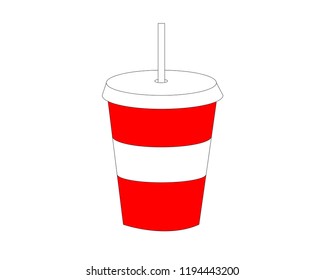 
Drink in a glass. Vector image
