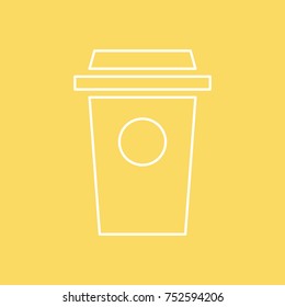 Drink Glass vector line icon. eps-10